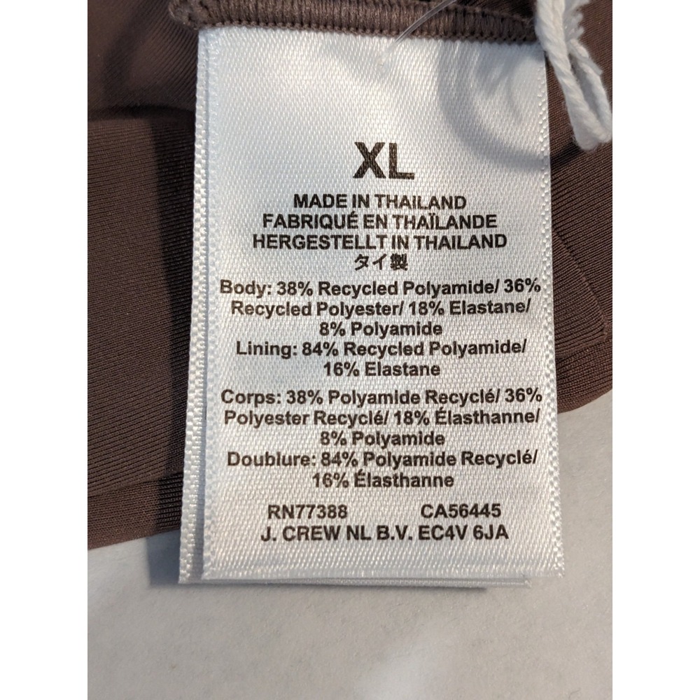 J. Crew Mira Bikini Top Classic Sculpt sz XL Smoky Willow Wood CJ786 NWT - Picture 6 of 16